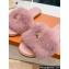 Louis Vuitton Mink Fur Lock It Flat Mules Pink 2024