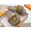 Louis Vuitton Mink Fur Lock It Flat Mules Camel 2024
