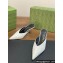 Gucci Heel 8.5cm crystal-embellished Satin Mules White 2024