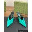 Gucci Heel 8.5cm crystal-embellished Satin Mules Green 2024