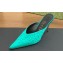 Gucci Heel 8.5cm crystal-embellished Satin Mules Green 2024