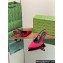 Gucci Heel 8.5cm crystal-embellished Satin Slingback Pumps Red 2024