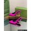 Gucci Heel 8.5cm crystal-embellished Satin Slingback Pumps Fuchsia 2024