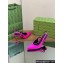 Gucci Heel 8.5cm crystal-embellished Satin Slingback Pumps Fuchsia 2024