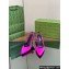 Gucci Heel 8.5cm crystal-embellished Satin Slingback Pumps Fuchsia 2024