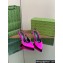 Gucci Heel 8.5cm crystal-embellished Satin Slingback Pumps Fuchsia 2024