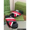 Gucci Criss-cross Rubber Women/Men Slide Sandals Logo White/Red/Green 2024