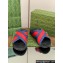 Gucci Criss-cross Rubber Women/Men Slide Sandals Red/Blue 2024