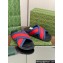 Gucci Criss-cross Rubber Women/Men Slide Sandals Red/Blue 2024