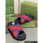 Gucci Criss-cross Rubber Women/Men Slide Sandals Red/Blue 2024