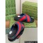 Gucci Criss-cross Rubber Women/Men Slide Sandals Red/Blue 2024