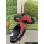 Gucci Criss-cross Rubber Women/Men Slide Sandals Red/Green 2024