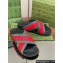 Gucci Criss-cross Rubber Women/Men Slide Sandals Logo Red/Green 2024