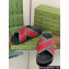 Gucci Criss-cross Rubber Women/Men Slide Sandals Logo Red/Green 2024