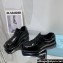 Prada patent leather Women/Men derby shoes 2EG427 Black 2024