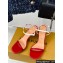 Louis Vuitton Heel 7.5cm Blossom Sandals in Patent calf leather Red 2024