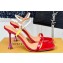 Louis Vuitton Heel 9.5cm Blossom Sandals in Patent calf leather Red 2024