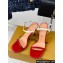 Louis Vuitton Heel 9.5cm Blossom Sandals in Patent calf leather Red 2024