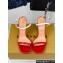 Louis Vuitton Heel 9.5cm Blossom Sandals in Patent calf leather Red 2024