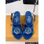 Louis Vuitton Heel 9cm LV Night Met Sandals in Satin Blue 2024