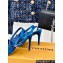 Louis Vuitton Heel 9cm LV Night Met Sandals in Satin Blue 2024