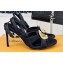 Louis Vuitton Heel 9cm LV Night Met Sandals in Satin Black 2024