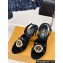 Louis Vuitton Heel 9cm LV Night Met Sandals in Satin Black 2024
