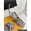 Louis Vuitton Heel 9cm LV Night Met Sandals in Satin Gray 2024
