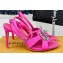 Louis Vuitton Heel 9cm LV Night Met Sandals in Satin Fuchsia 2024