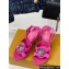 Louis Vuitton Heel 9cm LV Night Met Sandals in Satin Fuchsia 2024