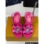 Louis Vuitton Heel 9cm LV Night Met Sandals in Satin Fuchsia 2024