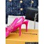 Louis Vuitton Heel 9cm LV Night Met Sandals in Satin Fuchsia 2024