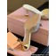 Miu Miu Heel 3.5cm/8.5cm Satin Slide sandals with artificial crystals 5XX630 Gold 2024