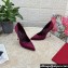 Dolce & Gabbana Heel 10.5cm Satin Pumps Burgundy 2024