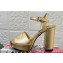 Dolce & Gabbana Heel 11.5cm Calfskin platform 2.5cm sandals Gold 2024