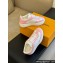 Louis Vuitton LV Groovy Platform Sneakers Monogram-debossed calf leather White/Pink 2024
