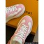 Louis Vuitton LV Groovy Platform Sneakers Monogram-debossed calf leather White/Pink 2024