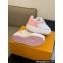 Louis Vuitton LV Groovy Platform Sneakers Monogram-debossed calf leather White/Pink 2024