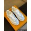 Louis Vuitton LV Groovy Platform Sneakers Monogram-debossed calf leather White/Blue 2024