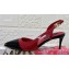 Dolce & Gabbana Heel 6.5cm Patent leather slingbacks Black/Red 2024