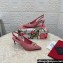 Dolce & Gabbana Heel 6.5cm Raffia slingbacks Pink 2024