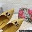 Dolce & Gabbana Heel 10.5cm Raffia slingbacks Yellow 2024