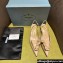 Prada Heel 4.5cm Brushed leather slingback pumps with floral appliques 1I317N Beige 2024