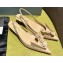 Prada Heel 4.5cm Brushed leather slingback pumps with floral appliques 1I317N Beige 2024