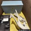 Prada Heel 4.5cm Brushed leather slingback pumps with floral appliques 1I317N Gray 2024