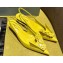Prada Heel 4.5cm Brushed leather slingback pumps with floral appliques 1I317N Yellow 2024
