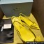 Prada Heel 4.5cm Brushed leather slingback pumps with floral appliques 1I317N Yellow 2024
