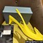 Prada Heel 4.5cm Brushed leather slingback pumps with floral appliques 1I317N Yellow 2024