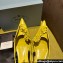 Prada Heel 4.5cm Brushed leather slingback pumps with floral appliques 1I317N Yellow 2024