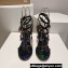 Christian Louboutin Heel 10cm leather Sandals with Pampillas Black 2024
